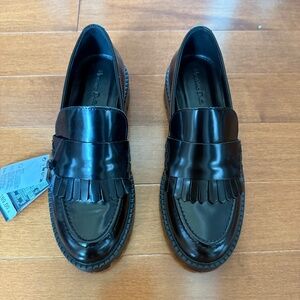 Massimo Dutti - Black Leather Loafers (NWT)
